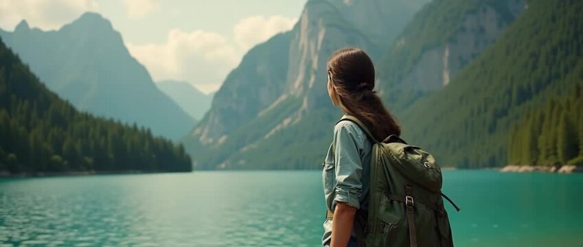 Comprehensive eco travel guide featuring certified sustainable destinations and green tourism certifications in  Photo Stock  Concept  and empty space on the left side