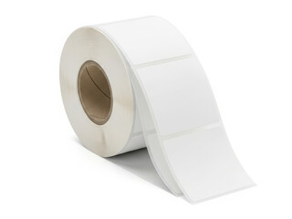 Roll of white blank labels