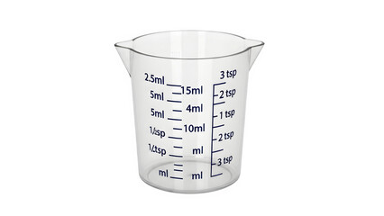 Glass laboratory measuring cylinder isolated on transparent background