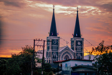 The backdrop of colorful sky lights reflecting off the beautiful river surface at different times...