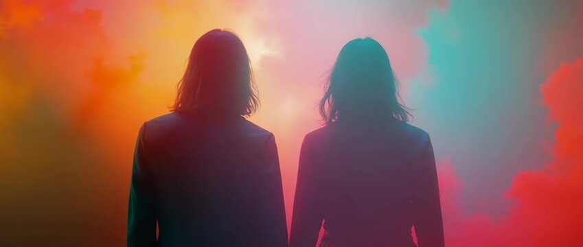 A visually calming abstract image symbolizing the ongoing equality movement, using harmonious colors and forms to evoke a sense of collective unity.