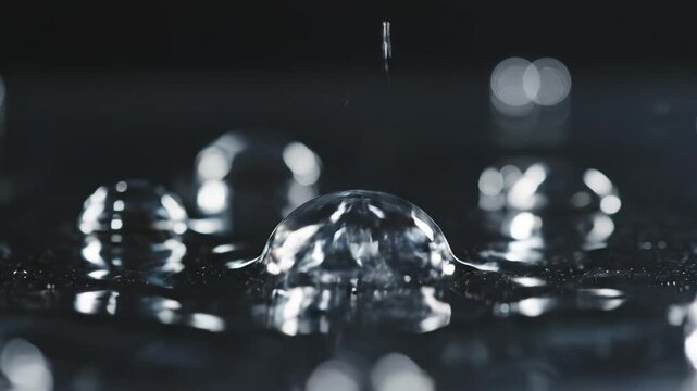 Water splash forming crown shape