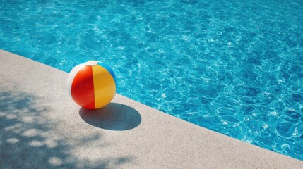 Poolside beach ball summer recreation