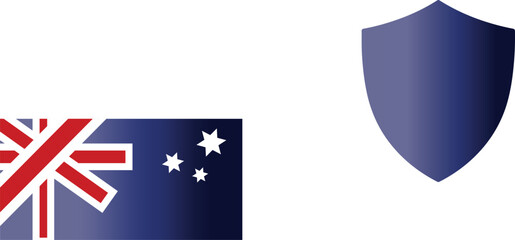 Australian flag with union jack and southern cross