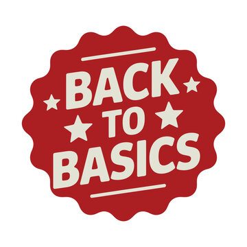 Red seal graphic announces a return to core principles with stylized star accents.