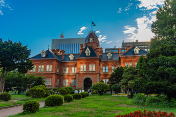 北海道　青空と札幌の赤れんが庁舎