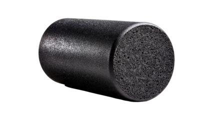 Black foam roller for fitness