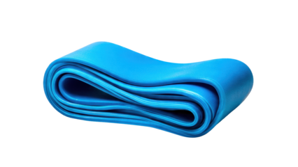 Blue resistance band folded