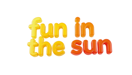 Fun in the Sun Graphic Text Design