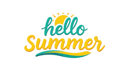 Hello summer vector design element