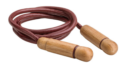 Leather Jump Rope with Wooden Handles