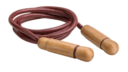 Leather Jump Rope with Wooden Handles