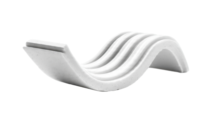 Modern White Wavy Soap Dish