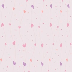 pink background with hearts