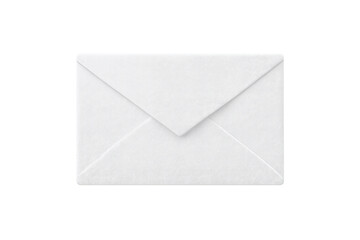 White close up envelope with paper texture isolated on transparent background delivering mail and message concept