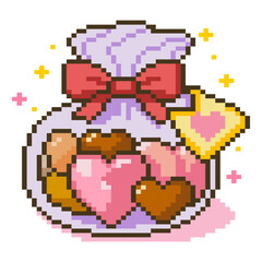 Fototapeta premium Pixel Art Candy Gift Jar