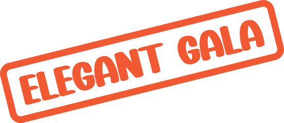 Professional distressed stamp featuring elegant gala event text for invitations and announcements