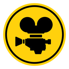 Camera Director Symbol Sign, Vector Illustration, Isolate On White Background Label. EPS10