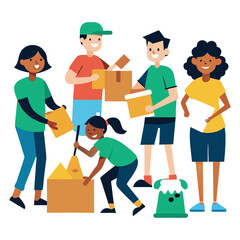 delivery man and woman