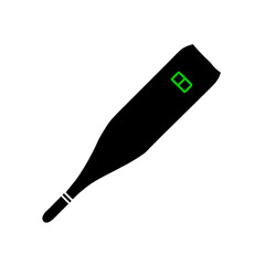 black pen isolated on white background