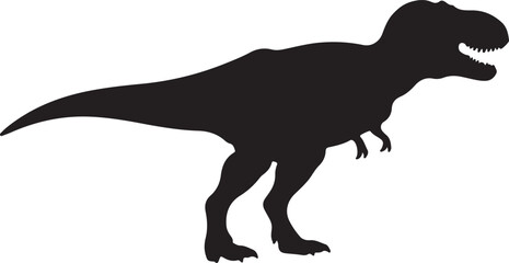 Dinosaur Silhouette T Rex Side View Isolated