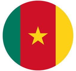 button Cameroon flag icon vector illustration sign 
