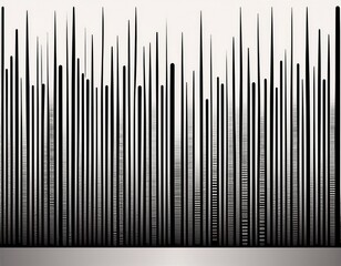 black vertical lines transition to a pattern of dots against a white background
