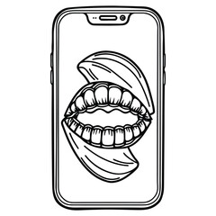 Shiny candy lips phone cover
