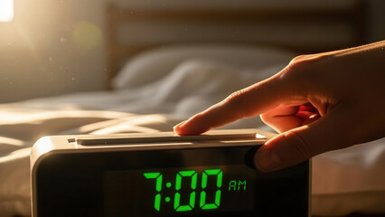 Turn off the 7 a.m. alarm clock in your bedroom.