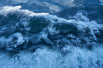 北海道　船上から見たオホーツク海の流氷