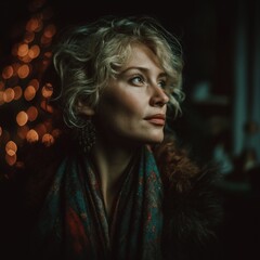 an old woman celebrating christmas