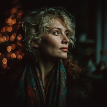 an old woman celebrating christmas