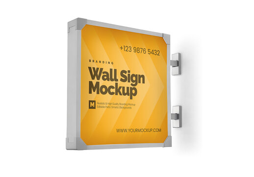 Wall Sign Mockup