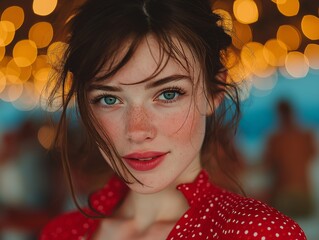 close-up picture of a beautiful young woman 