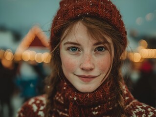 close-up picture of a beautiful young woman 
