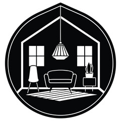 interior design on white background