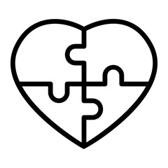Obraz premium heart puzzle icon