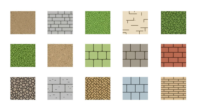 Collection of Various Surface Texture Samples Displayed.