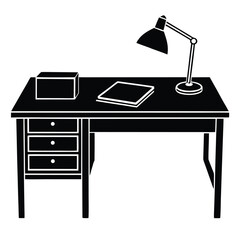 desk vector on white background