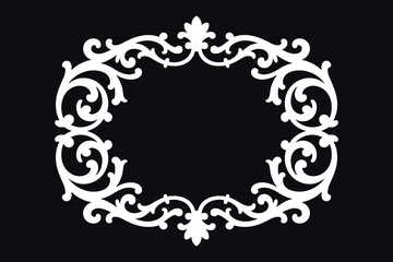 Elegant oval frame with intricate scrollwork