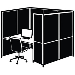 office partition vector on white background