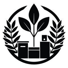 office plants vector on white background