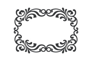 Intricate scrolling frame border design