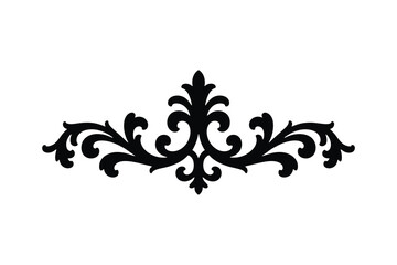 Elegant black scrollwork border design
