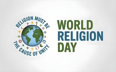 World Religion Day Symbols. Ai generation