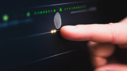Fingerprint scanning for secure biometric access control on a digital screen