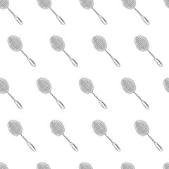 seamless pattern of sport icon in doodle style