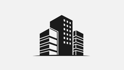 Obraz premium Modern City Skyscrapers Building Cluster in Bright Studio Background