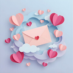 valentine background with hearts