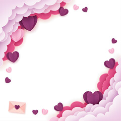 valentine background with hearts